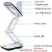 yuoseg Lighted Desk Magnifying Glass Lamp with Light on Stand Led Portable Pocket Magnifier Visor Folding 3X for Reading Hobby - Buy Online on GoSupps.com