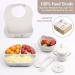 KIRPI Baby Led Weaning Set - Silicone Suction Bowls, Divided Plates, Sippy Cup, Snack Cup, Utensils, Bibs - Grey White - 6 Months - Buy Online on GoSupps.com