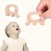 Tnfeeon Elephant Wooden Teething Ring - 5 Eco-Friendly Baby Bite Toys for Pain Relief | DIY Natural Wood Accessories for Toddlers - Buy Online on GoSupps.com