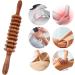 Jiawu Wooden Manual Fascia Massage Roller - Handheld Body Massager for Cellulite Relief Wound Recovery & Muscle Tension Reduction - Buy Online on GoSupps.com