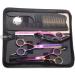 Purple Dragon hair scissors 5.5 inch professional hairdressing scissors hairdressing scissors Set Perfect haircut for women and men Sharfe scissors for barber/hairdresser/beginner (iridescent) multicolored