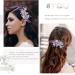 IYOU Pearl Wedding Hair Combs Purple Butterfly Bridal Sides Comb Flower Bridesmaid Bride Hair Accessories for Women - Buy Online on GoSupps.com