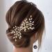 Fairvir Bridal Jewelry - Glittering Silver Rhinestones Wedding Comb & Hair Accessories for Women & Girls (Gold) - Buy Online on GoSupps.com