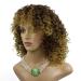 Uonlytech Women s Brown & Blond Mixed Short Curls Wig - African American Synthetic Hair Crimped Wave Cap - Buy Online on GoSupps.com