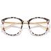 Cyxus Blue Light Blocking Leopard Fashion Lightweight Tr90 Computer Glasses For Women Anti Eye Strain And Glare Uv Blocking Filter Cute Round Metal Frames Eyewear 1-leopard 8169