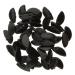 25 pairs of oval silicone push-in nose pads 15 mm black