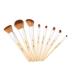 Luvia Cosmetics Bamboo Leaf Makeup Brush Set | 8 Sustainable Bamboo Brushes & Linen Storage Bag | Vegan & Allergy-Friendly - Buy Online on GoSupps.com