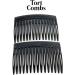 Set of 4 Tort Plain Hair Combs Slides 7cm - Strong Hold Hair Clips for Girls & Women - Buy Online on GoSupps.com