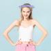 minkissy Flower Headband Lavender Flower Garland Lavender Headband Flower Crown Lavender Headpiece for Beach Vacation (Light Purple) - Buy Online on GoSupps.com