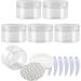 travel pots for cream small pots with lids Pack of 6   100ml Blue Plastic Cream Jars Cosmetic Pots with Clear Lids Containers for Toiletries (Color : Transparent Size : 100ml) 100ml Transparent