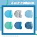 Mobray Dip Powder Nail Set - 6 Classic Blue Glitter Colors - Starter Kit for French Nail Art Manicure - DIY Salon Quality at Home - Great Gift for Women - Buy Online on GoSupps.com