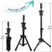 LUNGCYX 23 Inch Wig Head Stand Tripod Set for Wigs Making Display - Mannequin Canvas Block Head, T-pin, Wig Cap, Adjustable Bracket - Tripod Tool Holder for Mounting - Buy Online on GoSupps.com