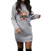 Hanxiulin Women's Christmas Skirt Sweatshirt Jacket - Elk Party Dress Hooded Sweater Top Gray M - Buy Online on GoSupps.com