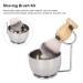 3-in-1 Men's Shaving Set - Razi Brush Synthetic Hair Stainless Steel Bowl & Holder - Perfect Gift for Home Salon - Buy Online on GoSupps.com