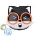 EWFAS contacts for trips sweet contact lens container portable contact glasses storage box eye contact organizer contact lens care products squirrel design black