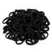 100 Pack Seamless Cotton Elastic Hair Ties for Women - No Crease, No Damage Ponytail Holders for Thick Hair (Black) - Buy Online on GoSupps.com