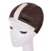 Pointed wig handle cap with adjustable all-in-one pointed wig handle tape with silk wig cap for all tips wigs and fronts make hairline and part of seamless transitions dark brown
