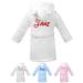 KDO Magic - Bathrobe personalized Baby - Morning Mantle with a embroidery - embroidered first name - several colors - with hood - gift idea for Christmas birthday 18-24 months white