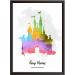 Personalised Cinderella Castle Watercolour Art Print - Disney Land/World Memories Keepsake. Children's Gift Nursery Decor - Walt Quote, A4 A5 - Buy Online on GoSupps.com