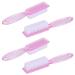 Yebeauty Nail Brush Fingernail Cleaner 4 Pack - Hand and Toe Scrubbing Brush for Pedicure - Clear Pink Plastic Nail Scrubber - Buy Online on GoSupps.com