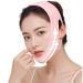 3 in 1 Reusable Double Chin Eliminator V Line Lifting And Tightening Chin Strap V Shaped Mask Double Chin Reducer Mask For Women Pink