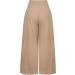 Ssuyeuri Linen Pants for Women 2023 | High Waisted Wide Leg Palazzo Beach Trousers | Baggy Lounge with Pockets | Khaki (Large) - Buy Online on GoSupps.com