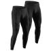 DEVOPS 2 or 3 Pack Men's Thermal Compression Pants Athletic Leggings Base Layer Bottoms Small 1# (Non-pocket) Black / Black
