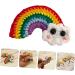 FRCOLOR 1 Pair Rainbow Barrettes Girl Hair Barrettes Snap Side Clamp Hair Bang Clip Cartoon Hair Clips Decorative Hair Clips Colorful Hair Clips Hair Pin Wild Child Wool Felt Alloy - Buy Online on GoSupps.com