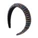Scicent Headband 1 piece of crystal rhinestones wide hair bands diamond decorated hair tires party wedding headdress glitter thick padded for women and girls - 16415