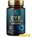 Eye Vitamins & Mineral Supplement Contains Lutein Zeaxanthin Bilberry & Zinc Supports Eye Strain Vision Macular Health & Dry Eyes for Adults with Vitamin C & E Lycopene Non-GMO - 60 Capsules 60 Count (Pack of 1)