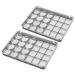 Lurrose Palette de Maquillage Magn tique Vide 2 Pi ces 24 Emplacements Plateau de Fards Paupi res DIY 10 Couleurs Plastique L ger Noir Rangement Cosm tique Professionnel