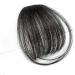 KALOR Pony Extension Real Hair Black Hairpiece Hair Extensions 100% Human Hair Natural Hairpiece Clip in Pony Real Hair Air Light Bangs for Women Clip in Hair Extension (Black)