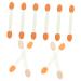 AUTSUPPL 100pcs Double Ended Eyeshadow Brush Makeup Tool Eyeshadow Stick Dual-side Sponge Brush Cosmetic Applicator Latex Sponge Eye Makeup Applicator Cosmetic Tool 6.5x1.3cm Green