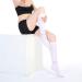 DERCLIVE Knee-High Leg Support Socks | Soft Stretchy Compression Stockings 20-30 mmHg | Improve Blood Circulation | White Size L | International Shipping Available - Buy Online on GoSupps.com
