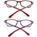 Shop Women's Blue Light Blocking Reading Glasses - Flexible Anti-Eyestrain Computer Readers - Full-Rim Red/Purple 2.5x - Buy Online on GoSupps.com