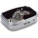 Zebra Print Pill Box - Stylish 2 Compartment Pill Organizer | Portable Decorative Metal Medicine Case for Pocket & Purse - Buy Online on GoSupps.com