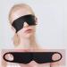 Men's and Women's Sleeping Eye Mask Zero Eye Pressure Sleeping Eye Mask Soft Eye Mask 100% Light Blocking Design Nighttime and Lunchtime Eye Mask Suitable for Travel Black (L)