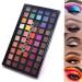 Professional 50-Color Eyeshadow Palette | Matte & Shimmer Pressed Pigments | Waterproof & Durable Makeup - Buy Online on GoSupps.com