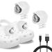 ePicsoa 2 Pcs Croc Lights Rechargeable Headlights for Croc Shoes Clog Shoes Croc Shoes Lights for Dog Walking IPX5 Waterproof with 3 Light Modes Holiday & Birthday Gifts for Adults Kid (White 1)