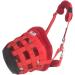 Majestic Ally Mink Fleece Padded Wicker Muzzle Halter (Red) - Breathable Comfort for Pets | International Shipping Available - Buy Online on GoSupps.com