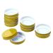 VINTORKY 12pcs Mason Jar Lids Canning Seal Lids Metal Lids Mason Jar Pour Spout Lids for Sealing Cover Covers Arts and Crafts for Kids Sealing Caps for Bottles Tinplate Spherical Child Hat 7x7x1.5cm Golden