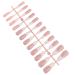 Press On Nails 10 Sheets Color Long Press On Nails With White Edge 12 Size Full Cover Stick On Nails Simple Style False Nails For Women Girls Nail Art Style3