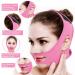 Facial Slimming Lift Face Belt - Double Chin Removal & Skin Tightening Bandage (Pink) - Buy Online on GoSupps.com