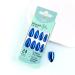 24Pcs Blue Chrome Press-On Nails | Glossy Sparkly Gel Glue-On Nails | Medium Almond Acrylic Manicure Art for Coquette Women - Buy Online on GoSupps.com