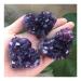 Natural Crystal Rough Beautiful Natural Uruguay Amethyst geode Heart Quartz Crystal Cluster Heart Shape Stones (Color : 60-70g)