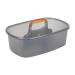 Casabella Plastic Multipurpose Cleaning Storage Caddy with Handle, 1.85 Gallon, Gray and Orange Caddy Gray and Orange