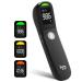 No-Touch Forehead Thermometer 1s Accurate Reading and 3-Color Indicator 2-in-1 Infrared Thermometer for Adults and Kids with Fever Alarm and Blue-ray Indication Black