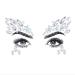 Bomine Rhinestone Mermaid Face & Chest Stickers - Festival Body Jewelry & Temporary Tattoos for Women/Girls - 2 Sets - Buy Online on GoSupps.com