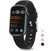 MorePro Fitness Tracker with Heart Rate Monitor Blood Pressure Watch for Women Waterproof Fitness Watch with Blood Oxygen Sleep Tracking Activity Step Tracker Calorie Counter (A-Dark Black)