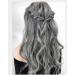 Buy BGHJUE African Gray Long Roll Lace Front Human Hair Wig - Brazilian Straight Pre Plucked Hairline with Baby Hair - Buy Online on GoSupps.com